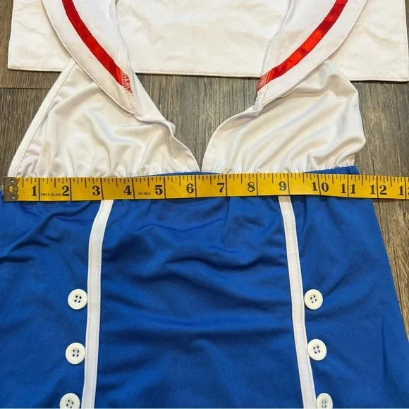 Sexy Sailor Navy Women’s Leotard Halloween Cost Play Costume - Picture 13 of 13